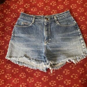 Denim Frayed Hem Women Shorts